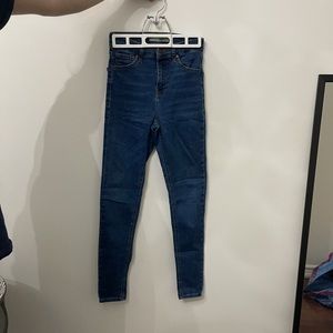 Blue high waisted jeans